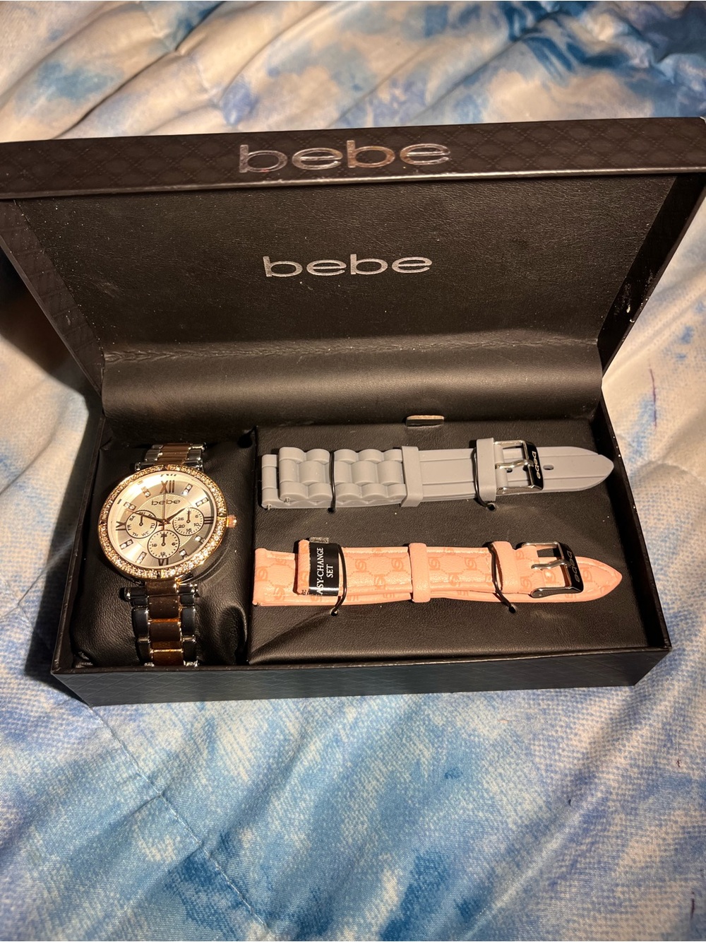 Bebe female watch with two extra replaceable straps